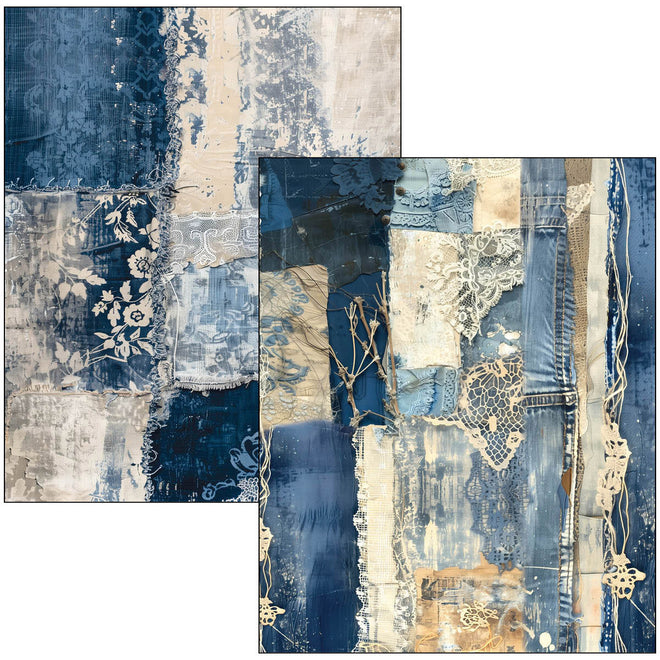Mixed Media Book Urban Blue Denim A4 Maxi