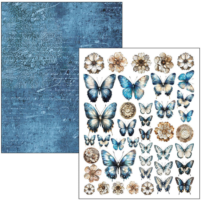 Mixed Media Book Urban Blue Denim A4 Maxi