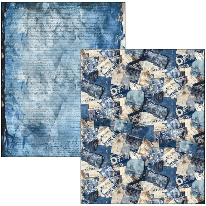 Mixed Media Book Urban Blue Denim A4 Maxi