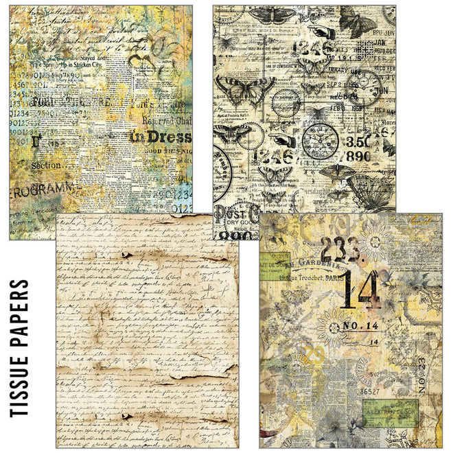 Craftmix Time Capsule Mixed A5 Paper Pack - 8 Sheets (Tissue & Vellum Variety)