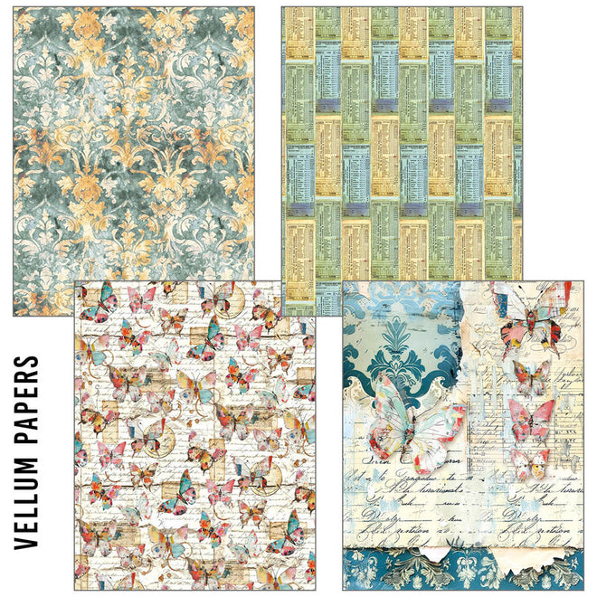 Craftmix Quintessential Mixed A5 Paper Pack - 8 Sheets (Tissue & Vellum Variety)