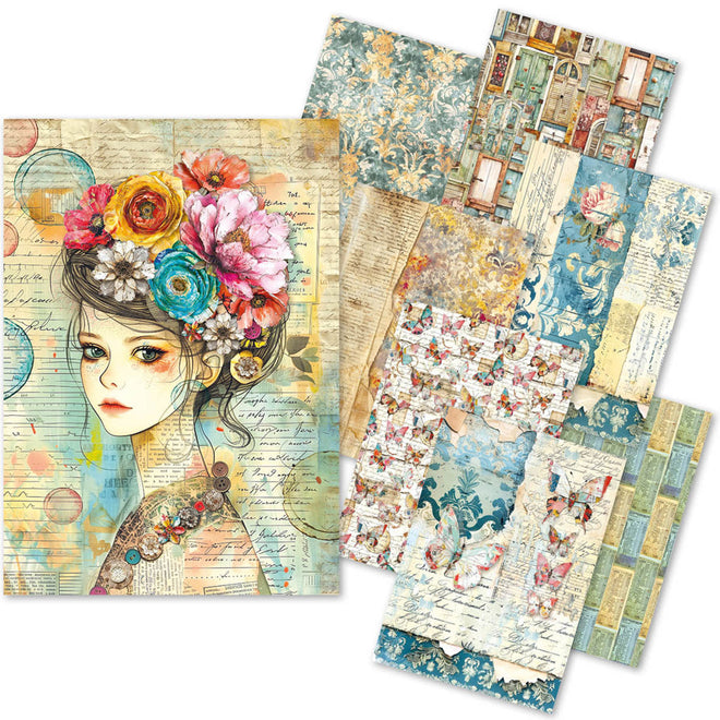 Craftmix Quintessential Mixed A5 Paper Pack - 8 Sheets (Tissue & Vellum Variety)