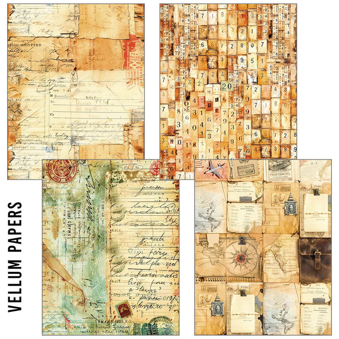 Craftmix Journey Ahead Mixed A5 Paper Pack - 8 Sheets (Tissue & Vellum Variety)