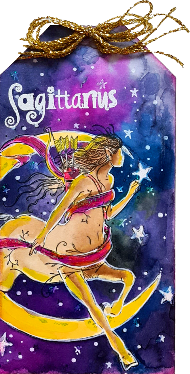 Pink Ink Designs Sagittarius 6 in x 8 in Clear Stamp Set