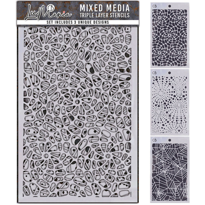 Set#004 Stencil Mix – Triple Layer Set (3 Unique Designs)