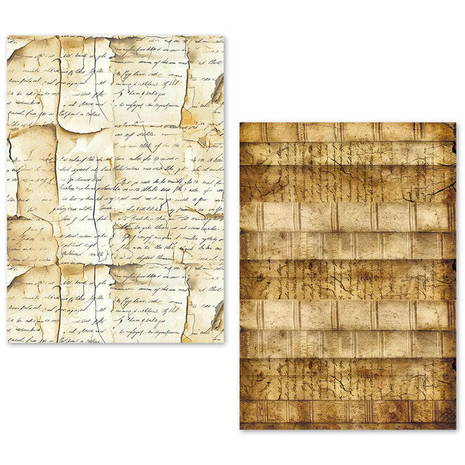 A5 Tissue Paper Set – 24 Sheets Vintage Manuscript