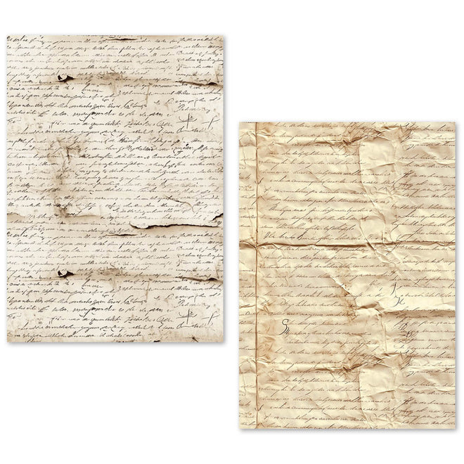 A5 Tissue Paper Set – 24 Sheets Vintage Manuscript