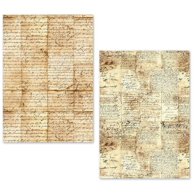 A5 Tissue Paper Set – 24 Sheets Vintage Manuscript