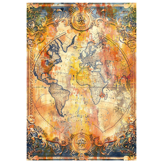 Mixed Media Rice Paper A4 Set 4/Pkg Past Time