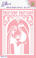 Nellie's Choice Mixed Media Stencil A6 Size - Christmas - Nativity
