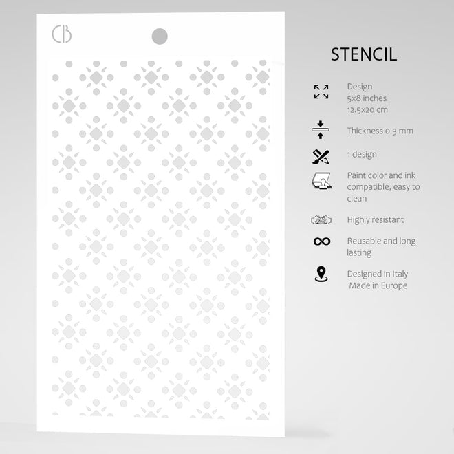 Texture Stencil 5"x8" Sangallo Lace