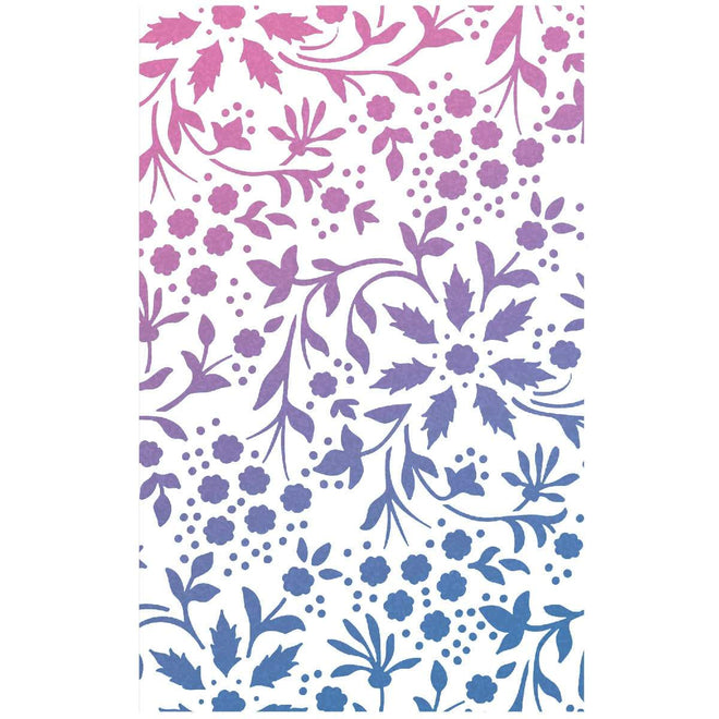 Ciao Bella Texture Stencil 5"x8" Winter Flowers