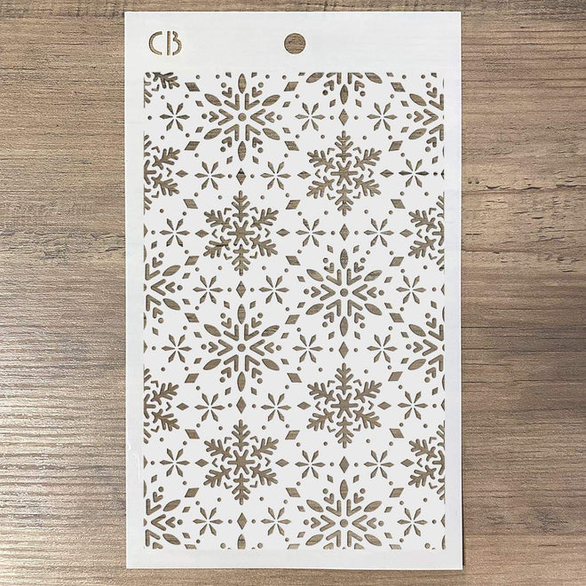 Ciao Bella Texture Stencil 5"x8" Snowflakes