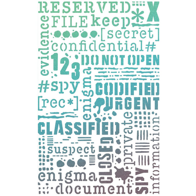 Ciao Bella Texture Stencil 5x8 Confidential