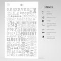 Ciao Bella Texture Stencil 5x8 Confidential