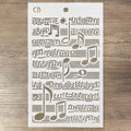 Ciao Bella Texture Stencil 5x8 Musical Score