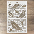 Ciao Bella Texture Stencil 5x8 Swan Feathers