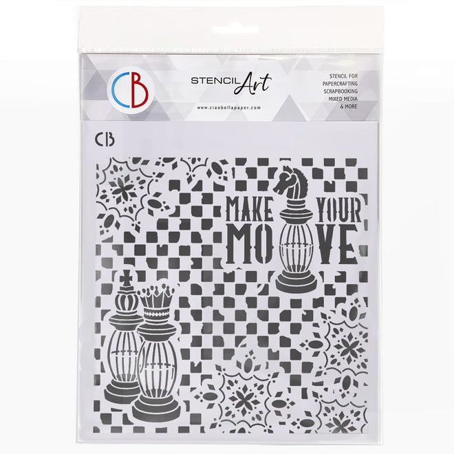 Ciao Bella Texture Stencil 8x8 Make Your Move
