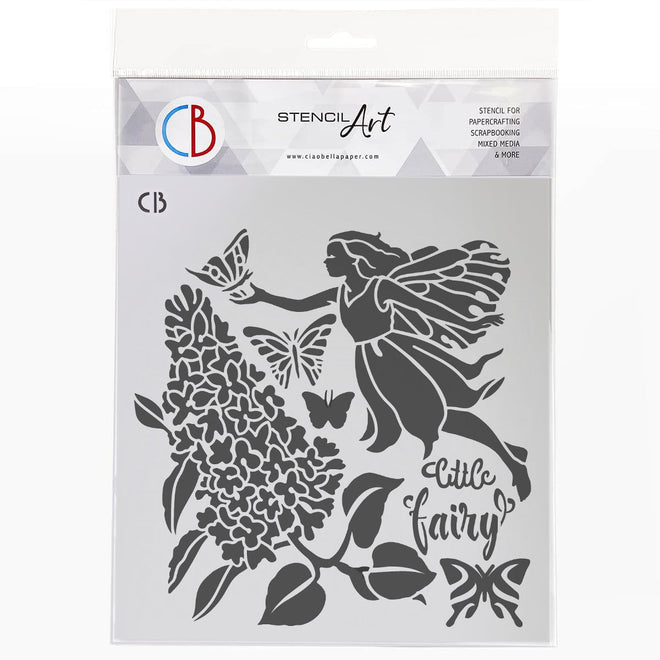 Ciao Bella Texture Stencil 8"x8" Fairy Spring