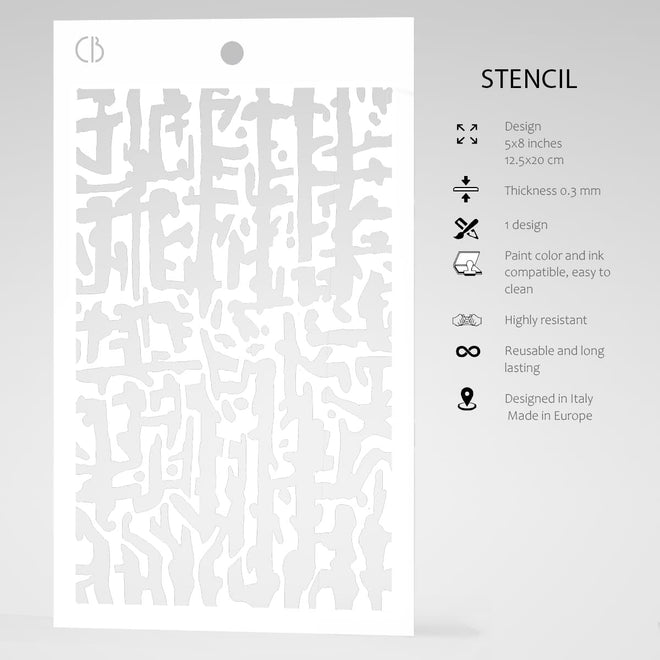 Texture Stencil 5"x8" Abstract Lines