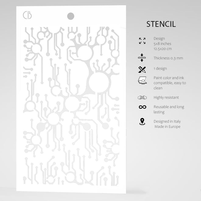 Texture Stencil 5"x8" Metro