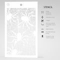 Ciao Bella Texture Stencil 5"x8" Spiders