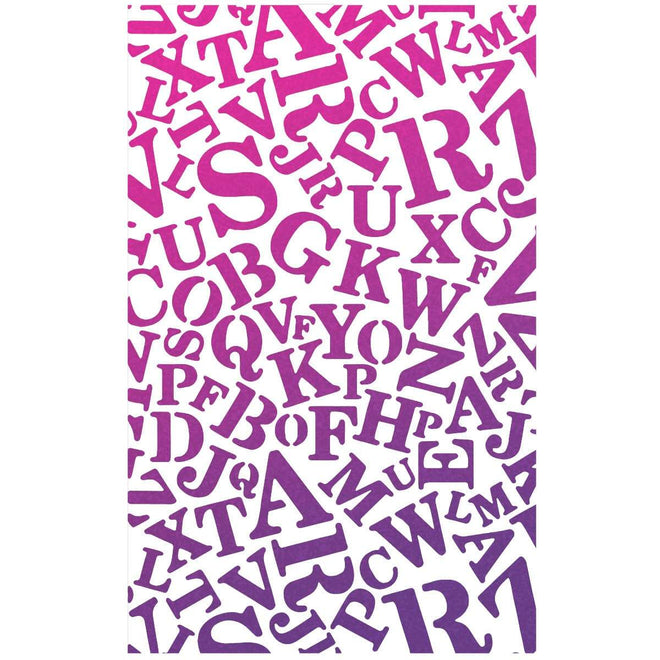 Ciao Bella Texture Stencil 5"x8" Newspaper Font