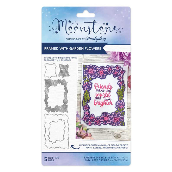 Moonstone Dies - Framed with Garden Flowers