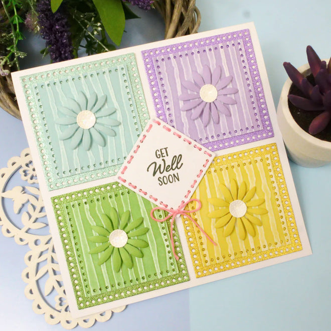 Moonstone Dies - Straight Edged Dotty Nesting Dies - Squares