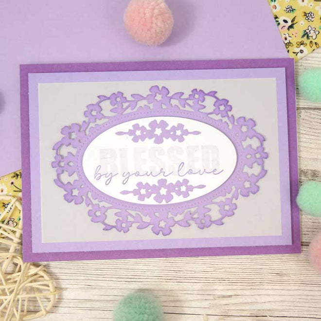 Moonstone Dies - Blossoming Oval Frame & Flourishes