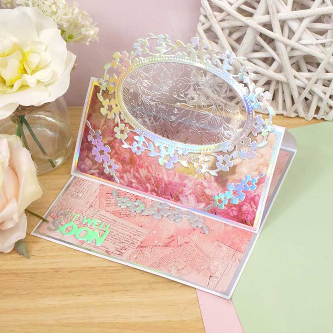 Moonstone Dies - Blossoming Oval Frame & Flourishes