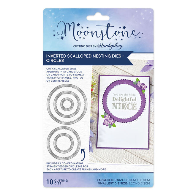 Moonstone Dies - Inverted Scalloped Nesting Dies - Circles