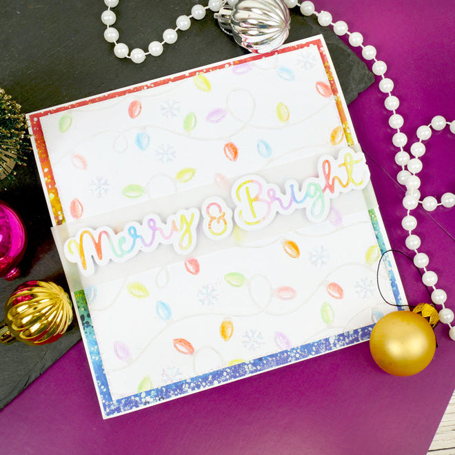 Moonstone Embossing Folders - Christmas Lights