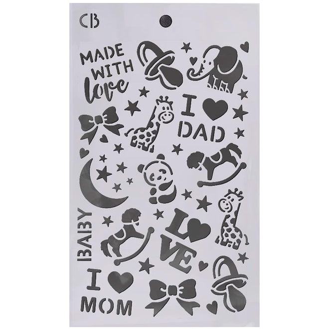 Toy Shop Stencil Mix 5"X8"– Triple Layer Set (3 Unique Designs)