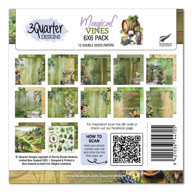 3Quarter Designs Magical Vines 6x6 Paper Pack