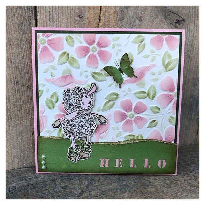 Nellie's Choice 6 x 6 3D Embossing Folder Flowers 3