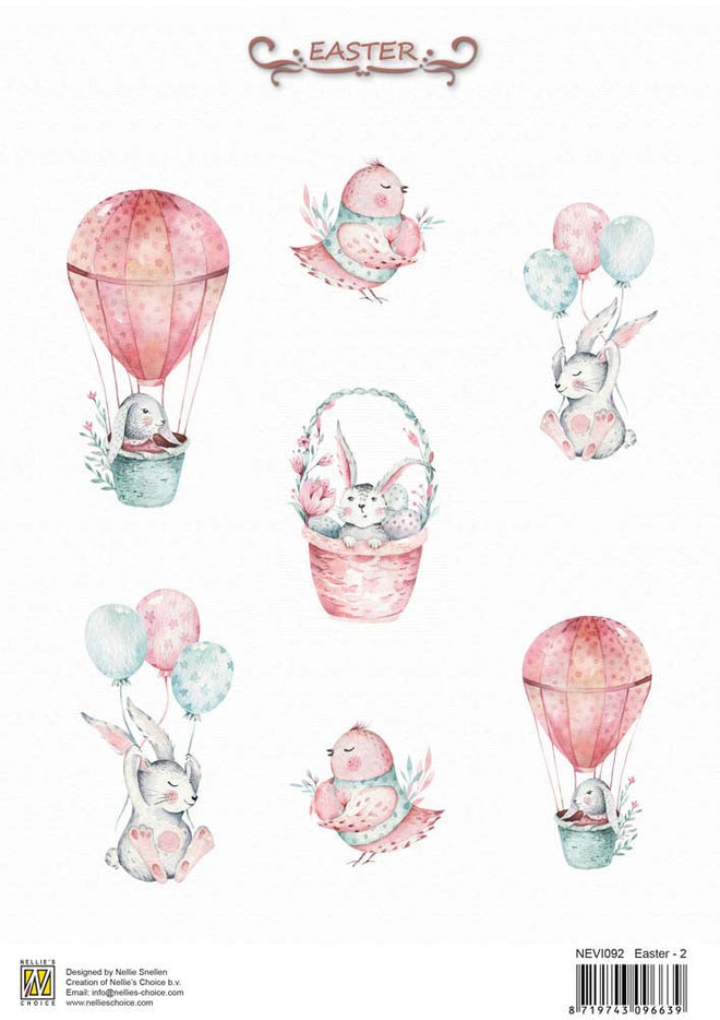 Nellie's Vintage Sheets A4 Easter 2 Sheets