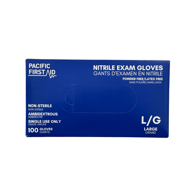 Pacific First Aid Nitrile Exam Gloves 5mil