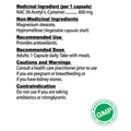 Nutridom NAC (N-Acetyl-L-Cysteine), 600mg, 60 VCaps