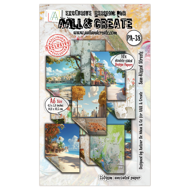 AALL and Create - A6 Design Paper - Sun-Kissed Streets