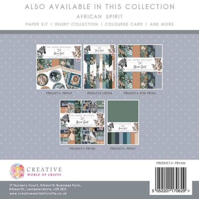 The Paper Boutique African Spirit 8 in x 8 in Embellishments Pad