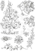 Winter Garden  A5 Clear Stamp Set