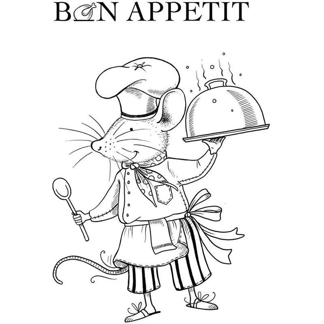 Pink Ink Designs Chef Mouse A7 Clear Stamp