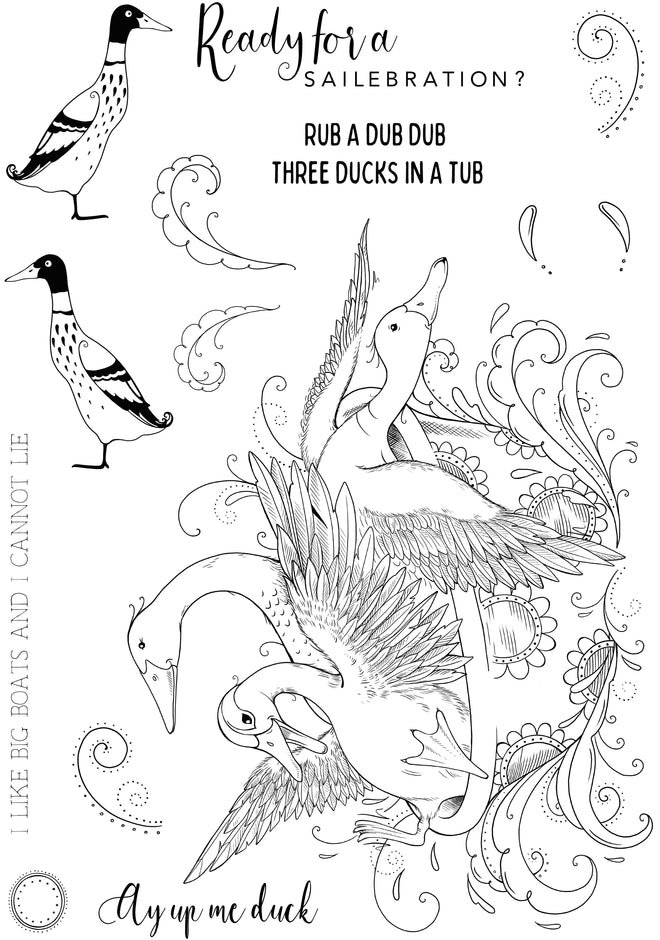 Pink Ink Designs Rub A Dub Dub 6 in x 8 in Clear Stamp Set