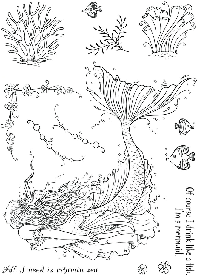 Pink Ink Designs Mira 6 in x 8 in Clear Stamp Set