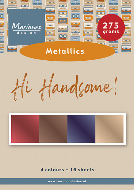 Marianne Design A5 Metallics - Hi Handsome!