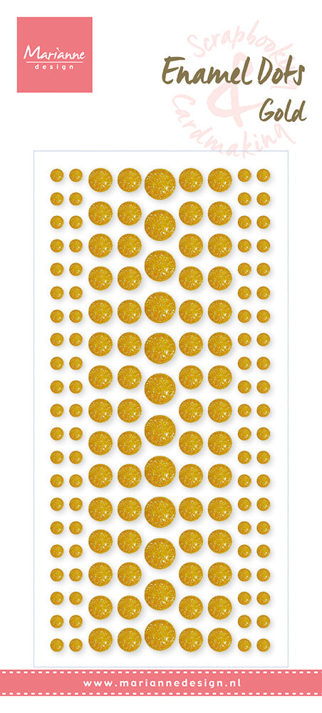 Marianne Design Enamel Dots - Gold Glitter