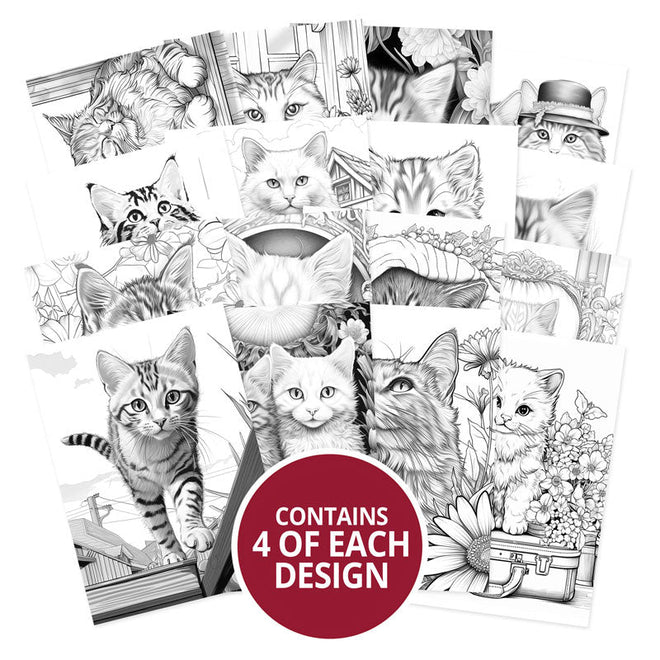 Colouring Pocket Pads - Little Meows