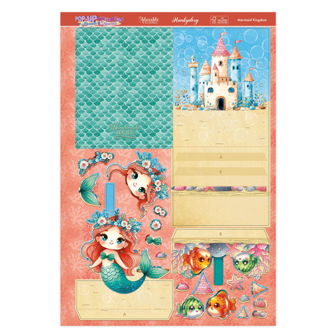 Pop-Up Stepper Card - Mermaid Kingdom