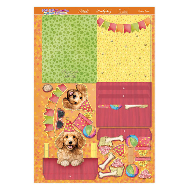 Pop-Up Stepper Card - Pawtry Time!